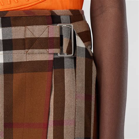 burberry wool pleated skirt|Burberry check wool pleated skirt.